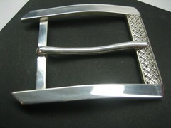 STERLING SILVER 925 BUCKLE AVAILABLE FOR 1&Prime; 1-1/8&Prime; 1-1/4&Prime; 1-3/8&Prime; 1-1/2&Prime; BELTS