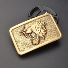 Solid Brass Tiger Belt Buckle Men&rsquo;s Pin Belt Buckles Fits For 1.5 inches Belt