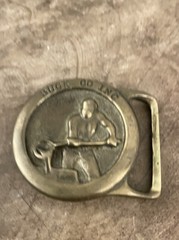 Vintage Blacksmith Gold Belt Buckle Buck Go Inc. Bronze