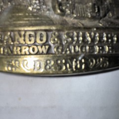 DURANGO & SILVERTON NARROW GAUGE RAILROAD SOLID BRASS BELT BUCKLE 1983