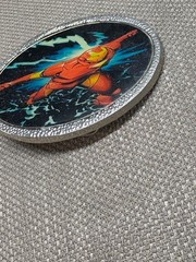 Ironman Iron man Belt Buckle Metal Oval Shape photo 2 1/2&Prime; in size