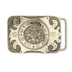 German silver belt buckle pre-Christian sun cross; Teutonic or Maltese Zgarda