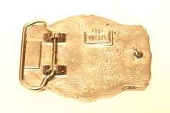 Vintage First Responders « Ambulance » Solid Brass Enameled Belt Buckle, W U.S.A.