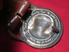 Vintage Tech Ether Guild Solid Brass Glory of the Seas 1974 Leather Belt