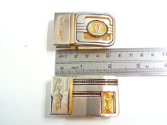 Vintage Cartier 2C & Yves Saint Laurent YSL Men&rsquo;s Unisex Clothing Belt Buckle 2p