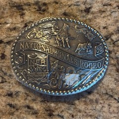 Limited Edition NFR 1988 Silver Tone Engraved Bull Rider Buckle