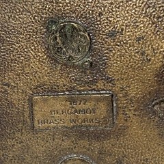 Vintage 1977 Bergamot Brass Works Deer Buck Doe Antlers Y-144 Belt Buckle USA