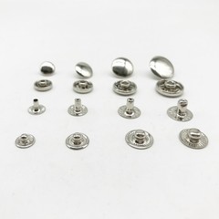 8/10/12.5/15mm Silver Plated Brass Snap Button Leather Craft Fastener Closur lot