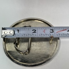 V W SILVER & BLUE METAL ADULT BELT BUCKLE