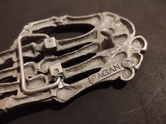 Rare Vintage 1993 Pagan Made In England Skeleton Death Hand Belt Buckle Rare 6”