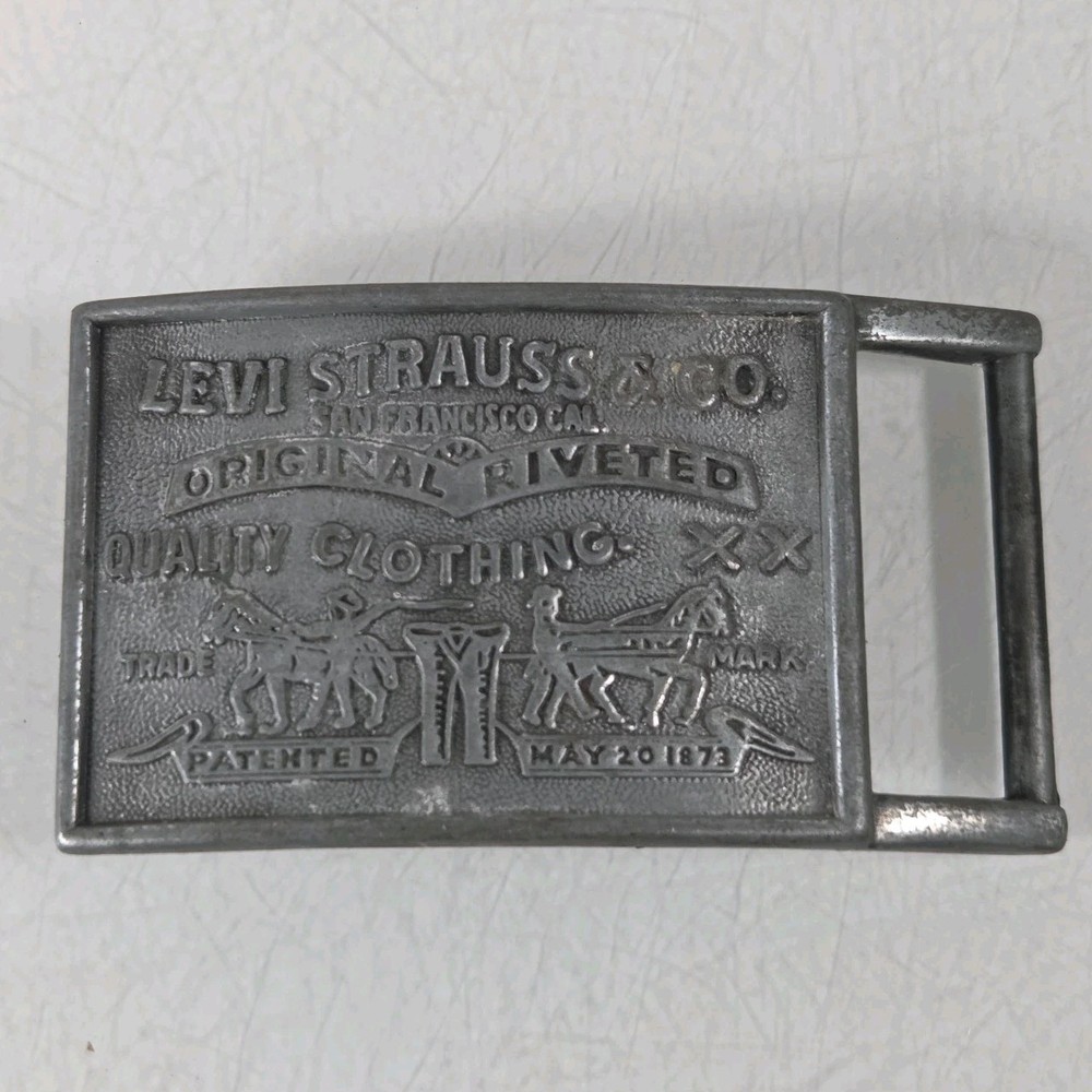 Vintage Belt Buckle Levi Strauss & Co Original Riveted Clothing USA