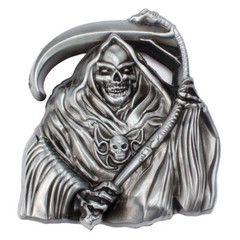 Skull Death Belt Buckle Western Cowboy Motorcycle Riding Belt Buckle
