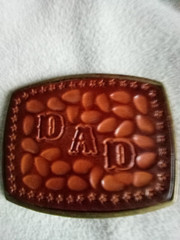 Hand Tooled Leather DAD buckle Birthday Father&rsquo;s Day Holiday Gift