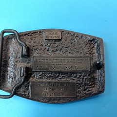 Vintage 1984 United Methodist Church Bicentennial Solid Bronze Belt Buckle KS