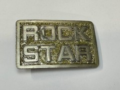 Rock Star 2001 Great American Products Statement Novelty Vintage Belt Buckle