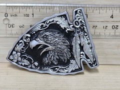 Vinyage Siskiyou DIAMOND CUT COLLECTION Silver Black Eagle Arrowhead Western