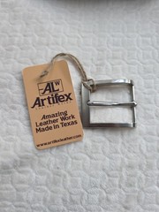 Artifex Leather Work Texas Silver Belt Buckle Removable + Genuine Belt Dutyman