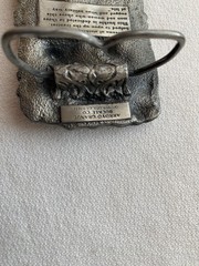 1981 Siskiyou Buckle & Arroyo Grande Gold Miner Panning Mule Belt Buckle Pewter
