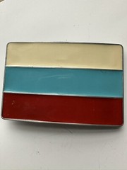 NEW RUSSIA FLAG COUNTRY PATRIOTIC RED BLUE WHITE SOVIET UNION BELT BUCKLE