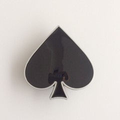 Antique Silver Black Enamel Pear Shape Belt Buckle