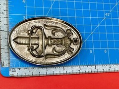 Medieval Times Sword In Black Oval Vintage Belt Buckle