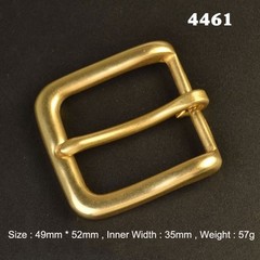35mm Pin Single Prong Clip Buckle for Men Leather Belt Replacement Retro Brass