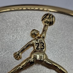 Basketball Dunk #23 Belt Buckle Gold Silver Two Tone Metal Sports Novelty Jordan