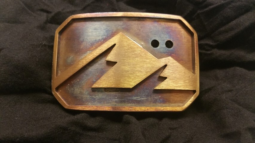 Belt Buckle Stainless Steel Gold Finish by Mountains2Metal
