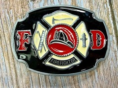 Firefighter Fire Department Fire Engine Fire Brigade Commemorative Belt Buckle