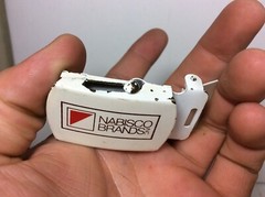 NABISCO BRANDS INC ADVERTISING WHITE w OLD RED LOGO SLIP BELT BUCKLE MADE IN USA