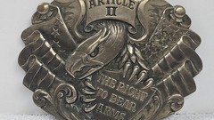 Award Design Medals Belt Buckle Mens Gold Article II Right To Bear Arms Eagle
