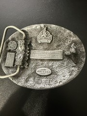 Vintage Siskiyou 1988 Steam Engine Train Belt Buckle Railroad Locomotive USA