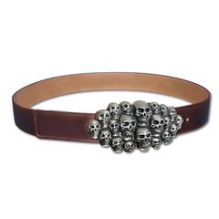 Multi Skull Belt Buckle UK Pewter Large Buckle Biker Punk 20 Skulls Buckle Only