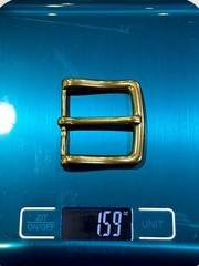 Solid Brass Raw Brass Belt Buckle Made in Italy Fits 1.57&Prime; Belt Strap