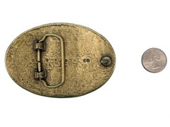 Real Rattlesnake Belt Buckle:Dueling heads in Oval (598-BB402)