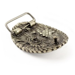 German silver belt buckle « Born to be free », Biker german silver belt buckle