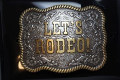 M&F WESTERN Nocona Western Let&rsquo;s Rodeo Rectangle Belt Buckle 37956
