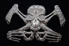 Men / Women Silver Metal Belt Buckle Skull Skeleton UFO Trucker Biker Gothic