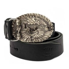 German silver belt buckle « Born to be free », Biker german silver belt buckle