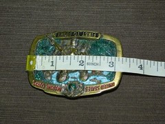 VINTAGE 3 1/4&Prime; ACROSS 1982 UNITED STATES MARINE CORPS FIRST TO FIGHT BELT BUCKLE