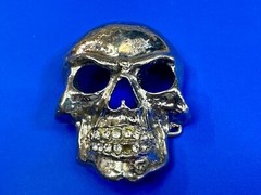 Skull Head with Rhinestone Teeth Halloween Gothic Punk Belt Buckle by Rock Rebel