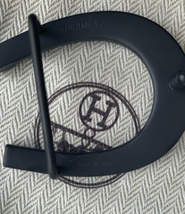 Hermes Buckle Waist Belt 38mm Plated Black Hermès Fer à Cheval horseshoe-shaped