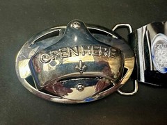 Open Here 2004 NOS Belt Buckle and Bottle Opener by Silver Moon Concepts