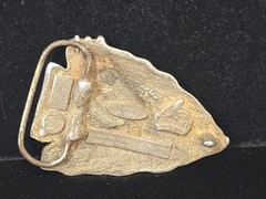 Arrowhead Eagle Belt Buckle Siskiyou Native American Indian Spirit Green Enamel