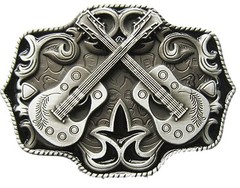 Men Belt Buckle Western Rope Cross Guitar Music Belt Buckle also Stock in US