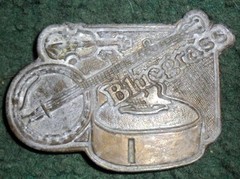 Vintage BlueGrass Fiddler Brass Belt Buckle Nice Patina LOOK R4