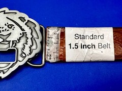 Roaring Lion Head Silver Tone Cutout Belt Buckle and Bottle Opener