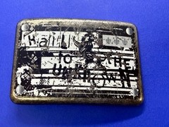 Hail to the Unknown Statement Novelty Vintage Rectangular Belt Buckle