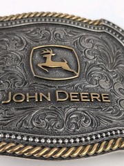 John Deere Montana Silversmiths Scalloped Duo Attitude Buckle