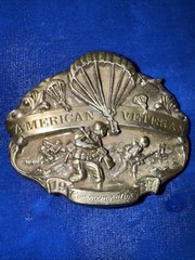 SISKIYOU THE AMERICAN VETERAN COMMEMORATIVE BELT BUCKLE 1987 LIMITED ED.186/2500